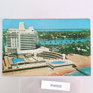 Eden Roc Hotel Cabana & Yacht Club Miami Florida 1950s Postcard FL PC Photo